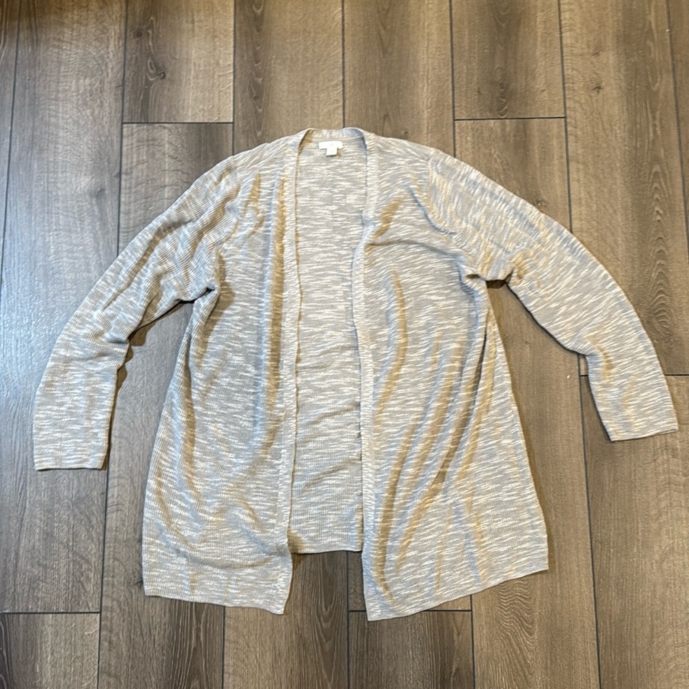 j jill women’s gray cardigan